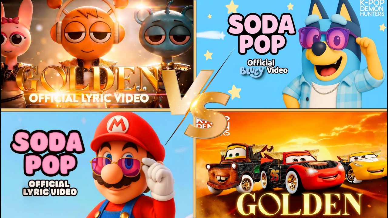 Sprunki🆚️Bluey🆚️  Mario 🆚️ MCQUEEN | SODA POP Ultimate Battle 🔥⚡