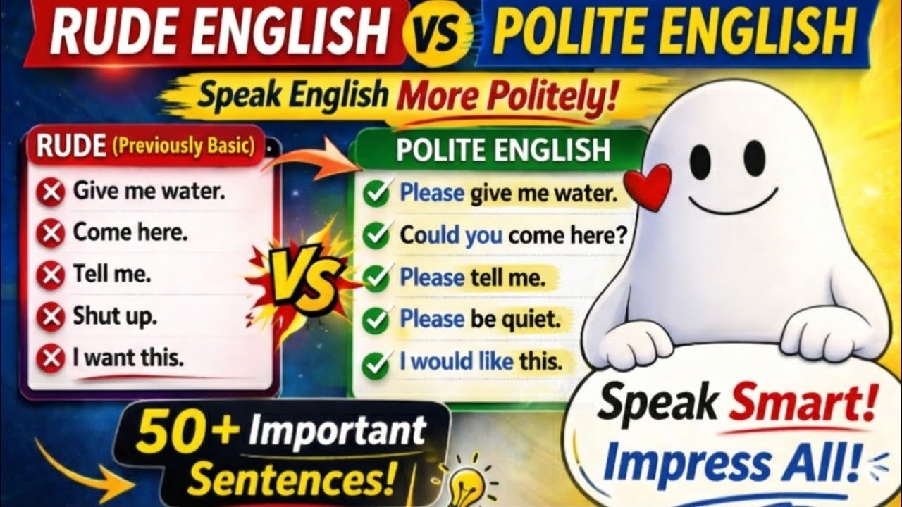 Stop Using Rude English🫷! Learn Polite English Instead 🇺🇸🇬🇧Speak Respectfully with Ash English lab