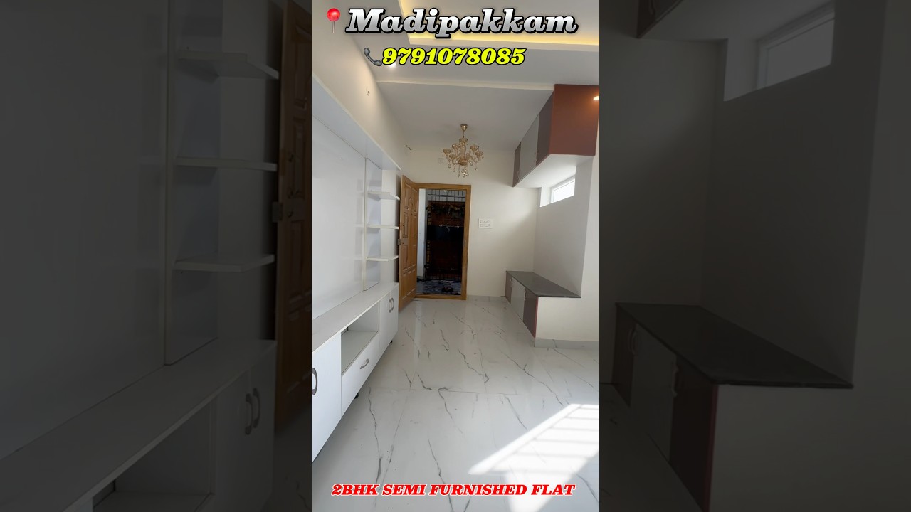 📞9791078085📍Madipakkam New 2Bhk Semi Furnished Flat For Sale🏡#madipakkam