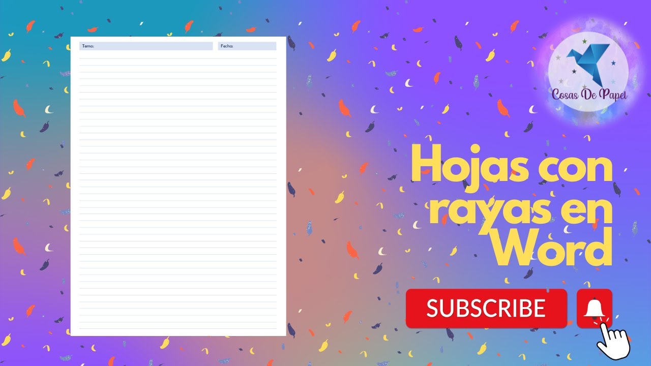 Cómo HACER HOJAS RAYADAS en Word