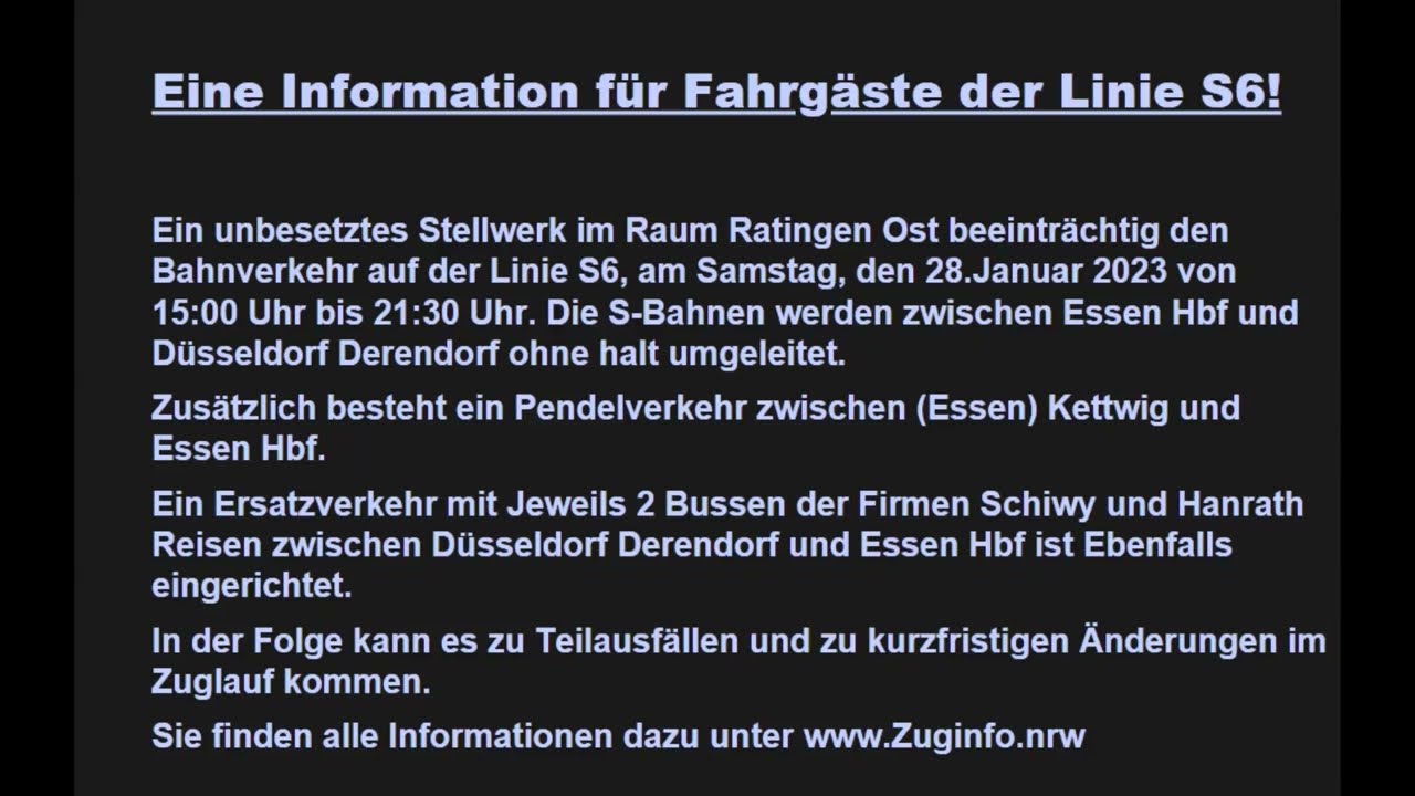 Heiko Grauel Bahnsteigsansagen aus Düsseldorf Derendorf und Düsseldorf Zoo