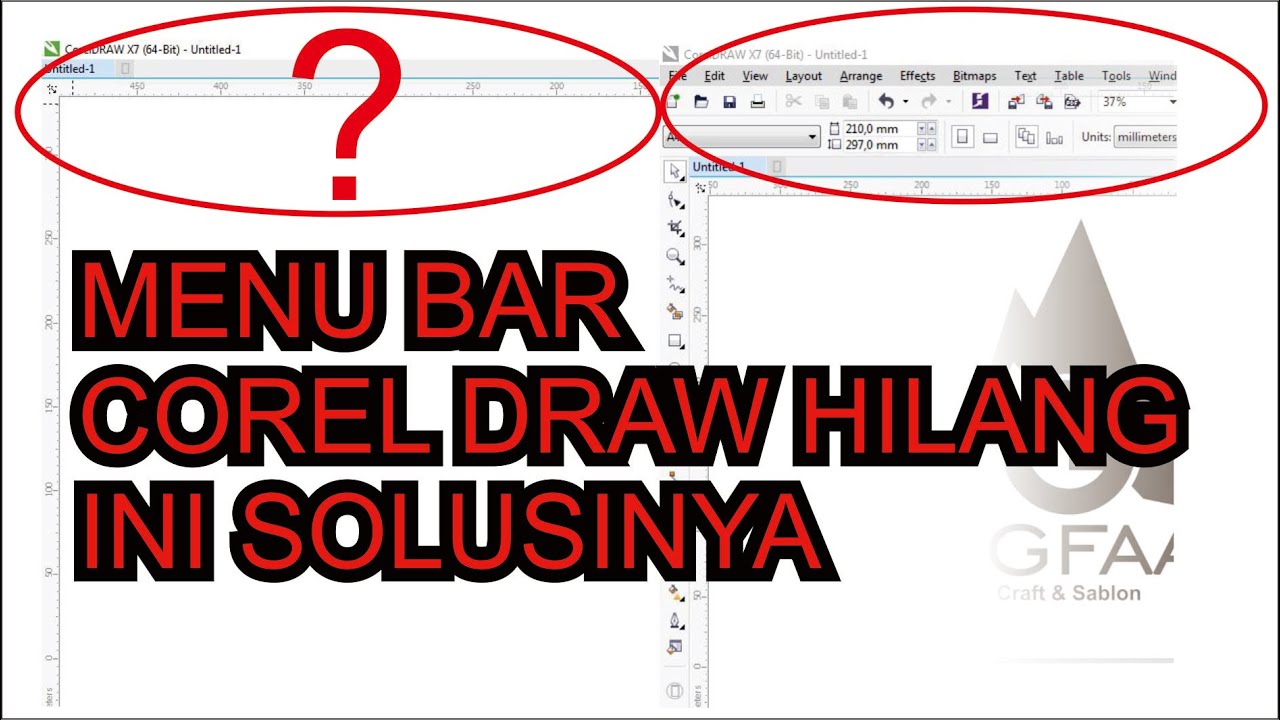 CARA MEMUNCULKAN MENU BAR, TOOLBAR, TOOLBOX PADA COREL DRAW