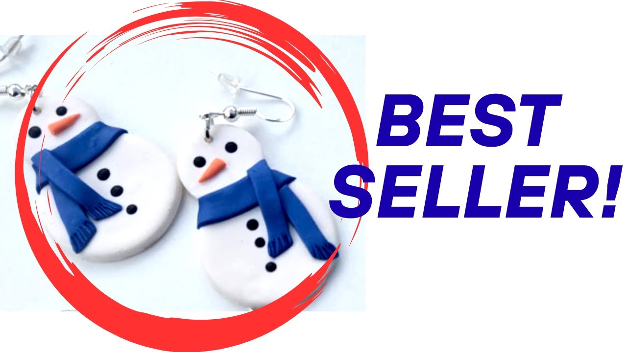 My Best-Selling Holiday Earrings! Snowman Polymer Clay Tutorial