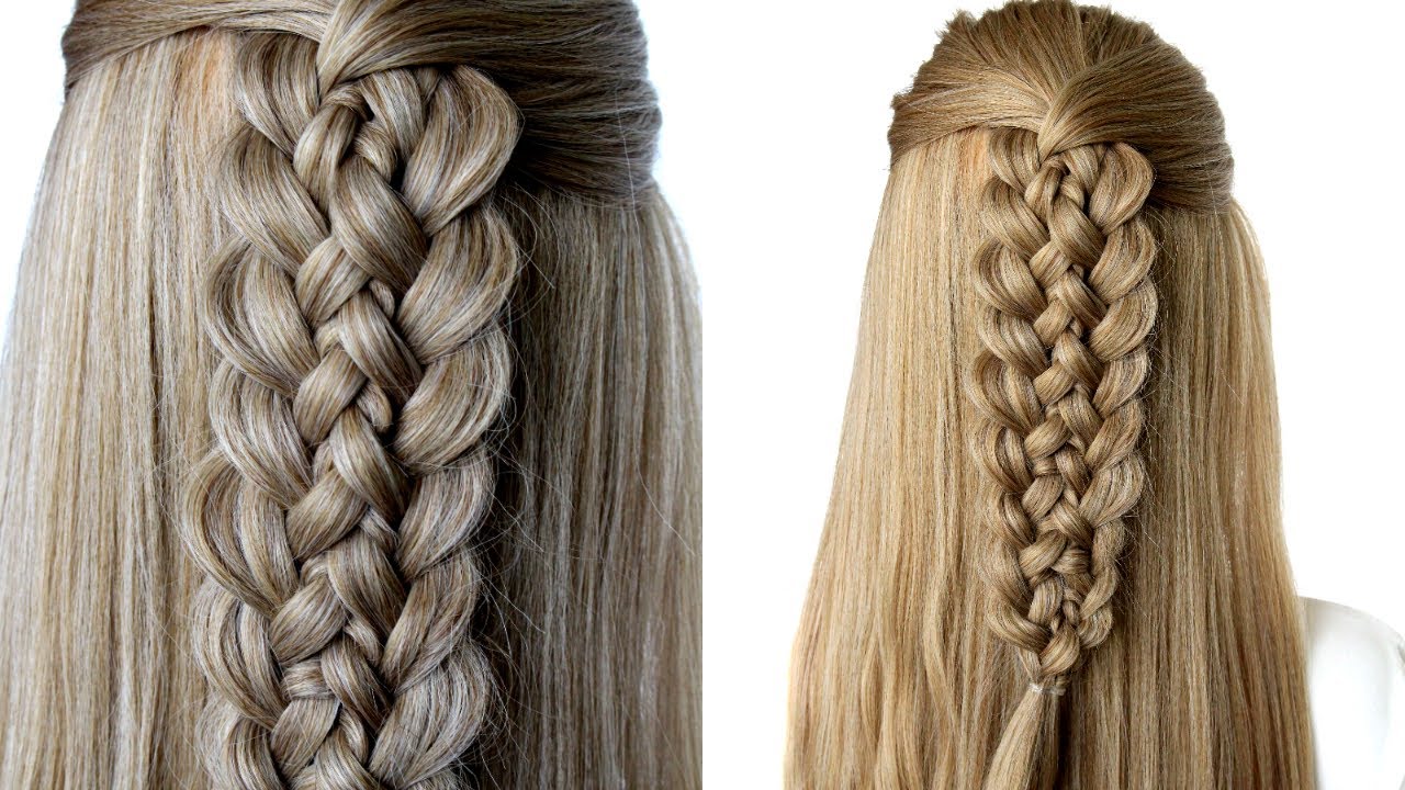 Half Up Back to School Hairstyle - 7 Strand Braid the easy way by Another Braid 😱  Hair Tutorial