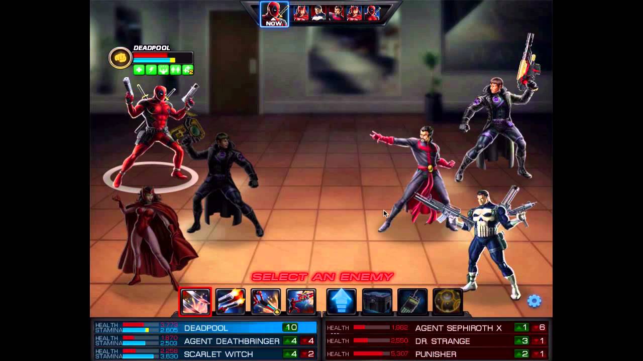 Marvel Avengers Alliance: Agent, Deadpool and Scarlet Witch PVP 3 battles
