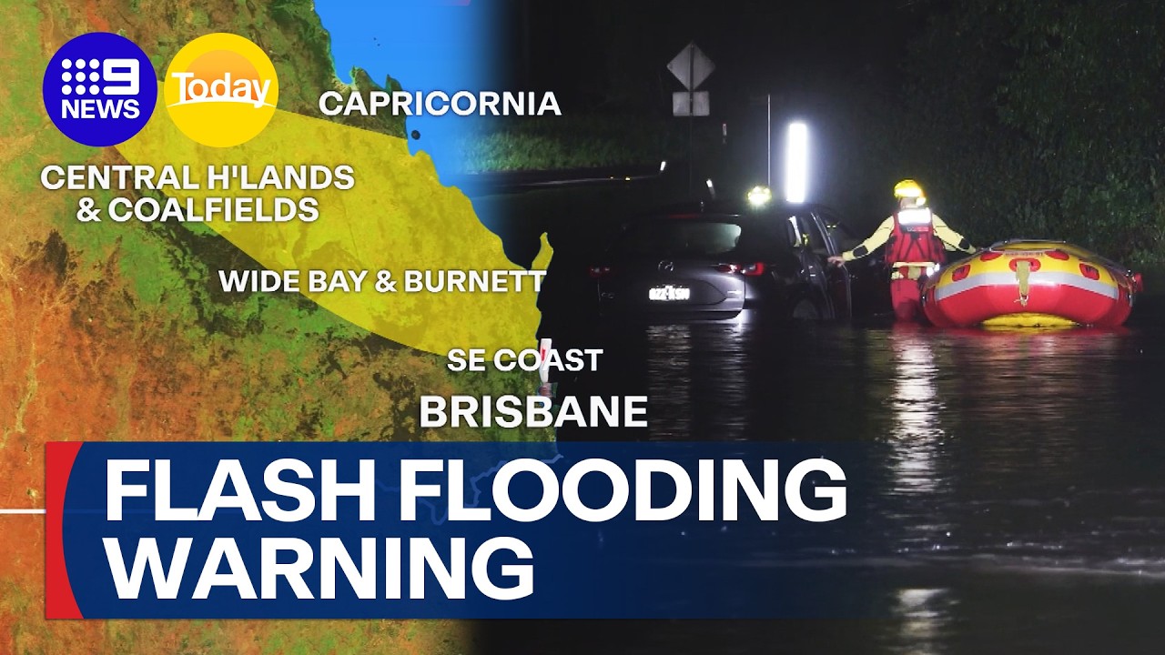 Areas bracing for flooding as rain intensifies | 9 News Australia