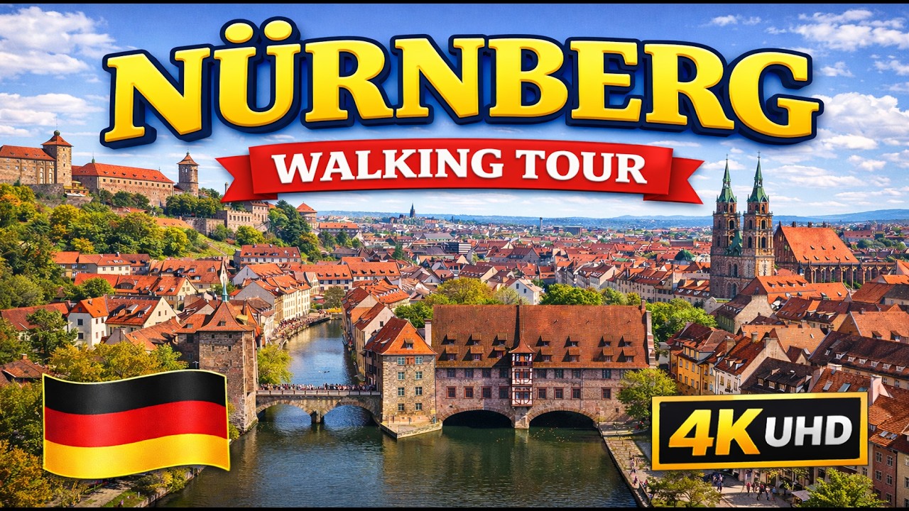 Nuremberg Walking Tour 🇩🇪 | Beautiful Old Town in 4K