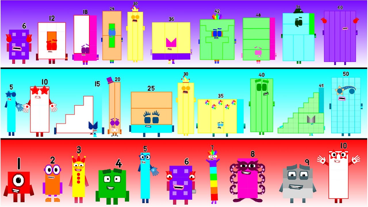 Jolly Numberblocks Band Retro 6's - 5's = 1's (Band Version)