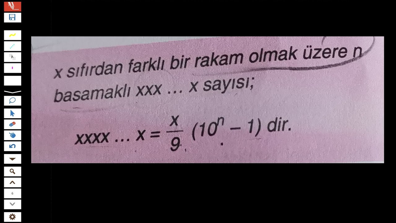 İSPAT:XXX...X=X/9(10^n  -  1)