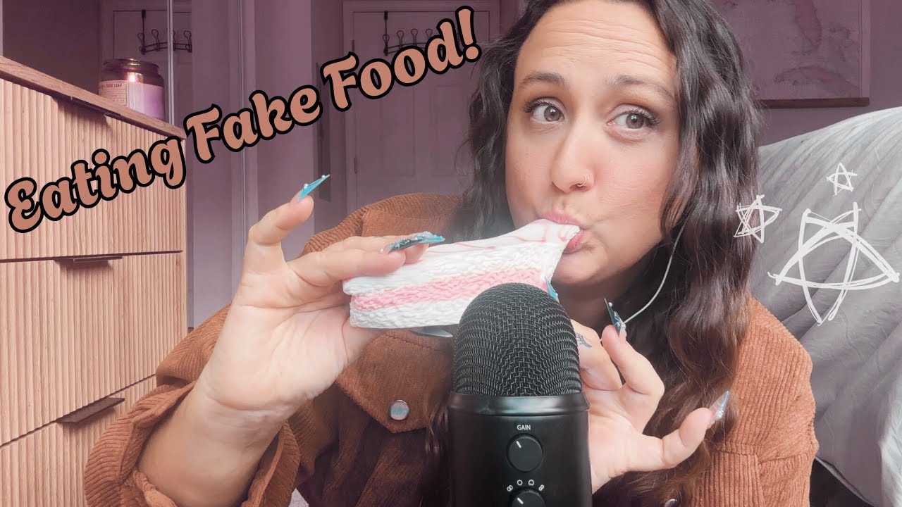 ASMR Chewing on Fake Food MOUTH SOUNDS TO CURE TINGLE IMUNITY