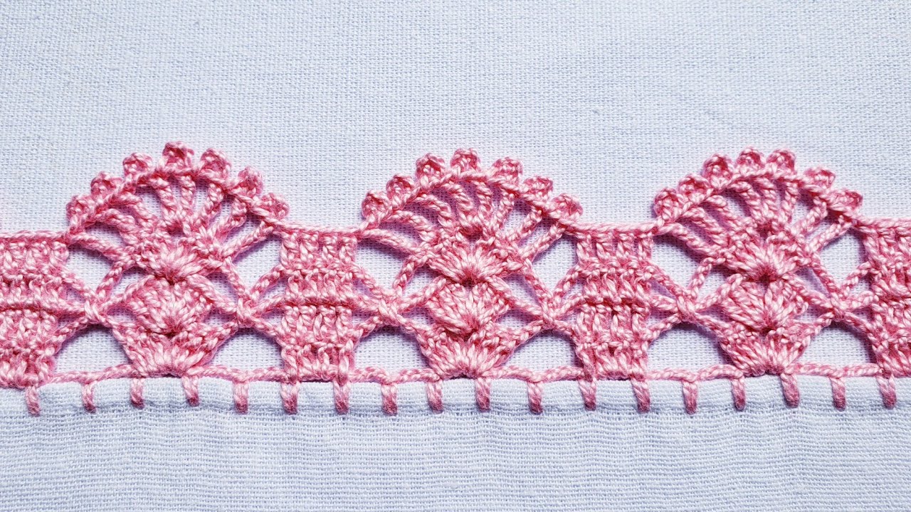 Barrado/bico para pano de prato #croche #crochet #barradinhodecroche 🌸 #515