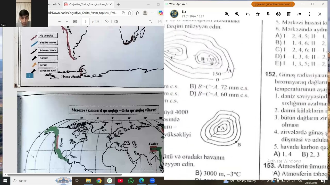 DİM Test Toplusu-2025. Havanın elementləri, Atmosfer hadisələri (138-182) 