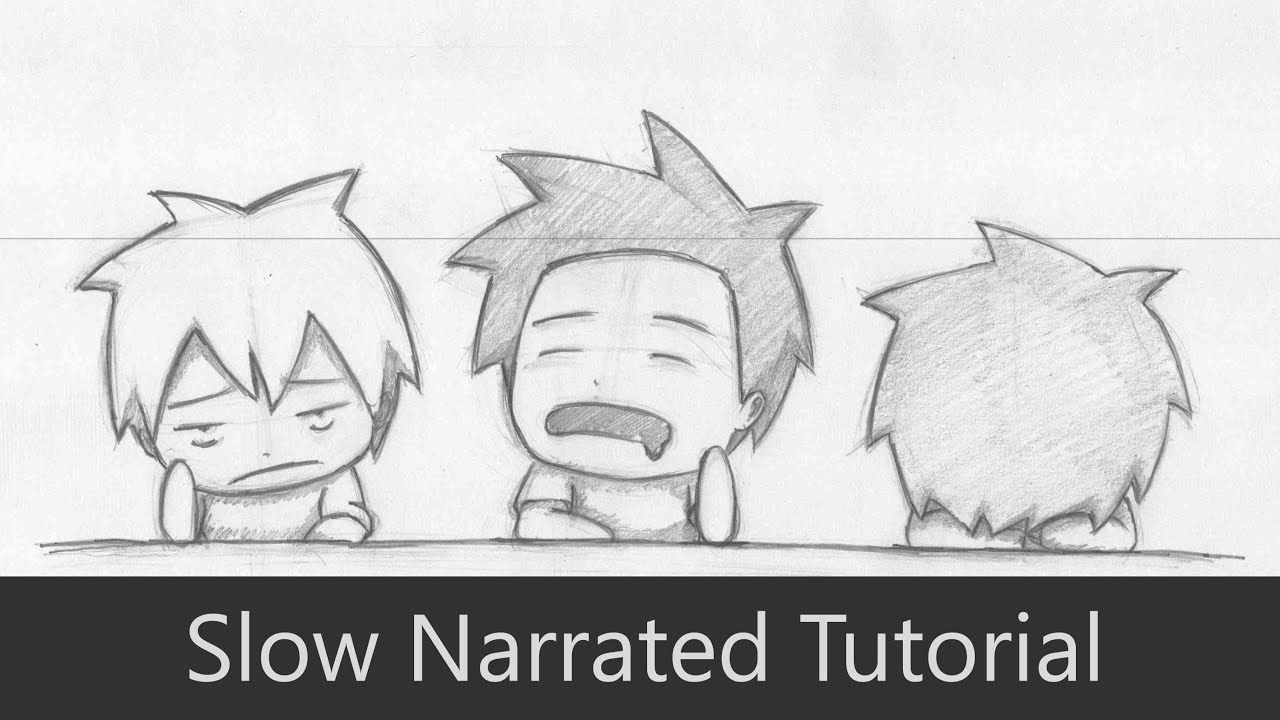 How to Draw 3 Bored Students at School [Chibi] [Slow Narrated Tutorial] [Requested]