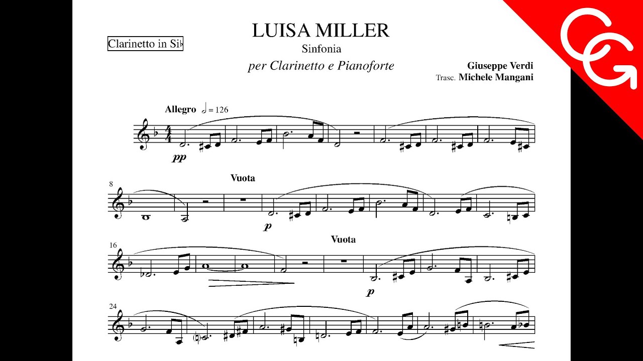 VERDI LUISA MILLER Sinfonia Corrado Giuffredi, clarinet