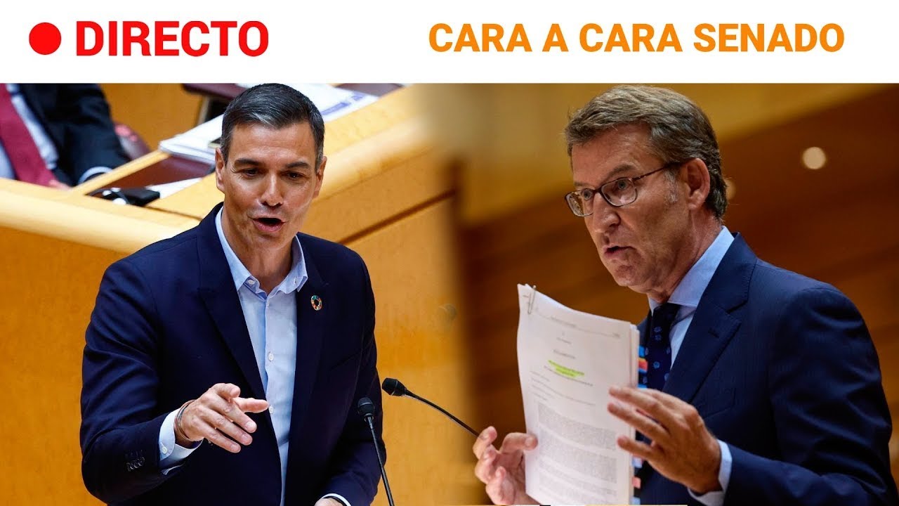 SENADO: PRIMER CARA a CARA de SÁNCHEZ y FEIJÓO del 2023 | RTVE Noticias