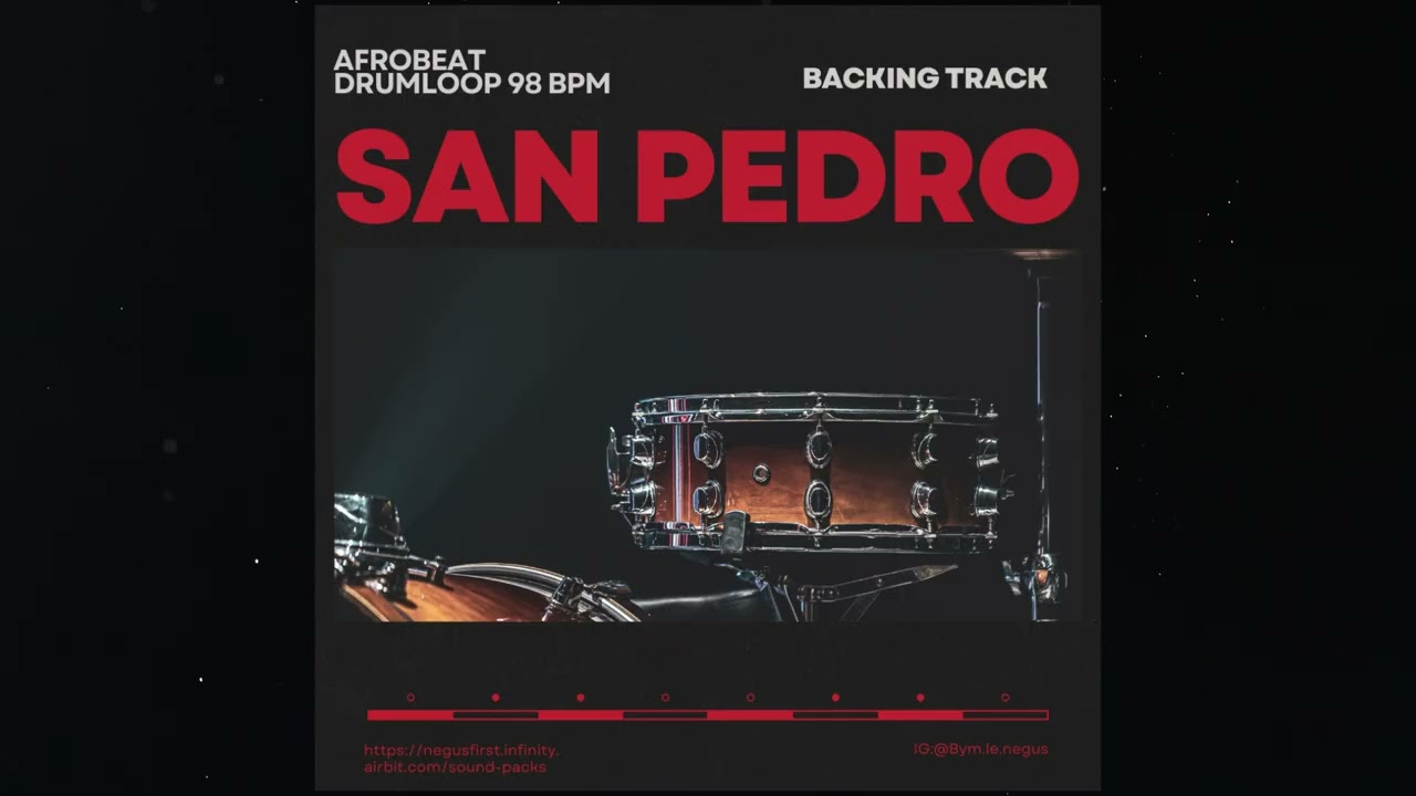 [FREE] Afrobeats drumloop for guitar practice: SAN PEDRO [98 bpm]