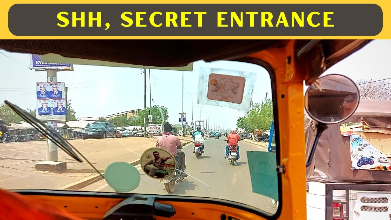 Vittin to Center of Tamale + Secret Entrance to Cultural Center - Driving in Ghana 🇬🇭
