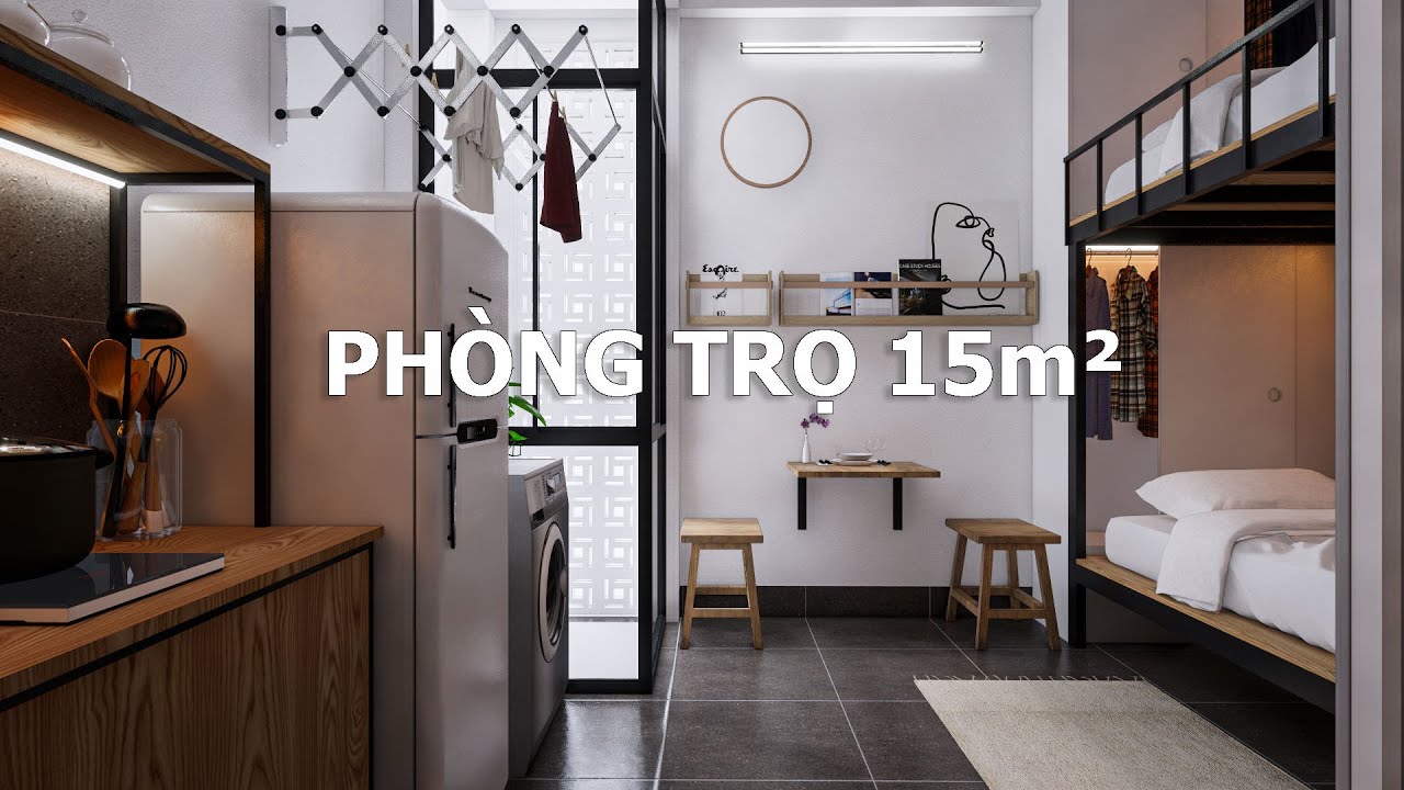 Thiết kế Phòng trọ nhỏ đầy đủ tiện nghi