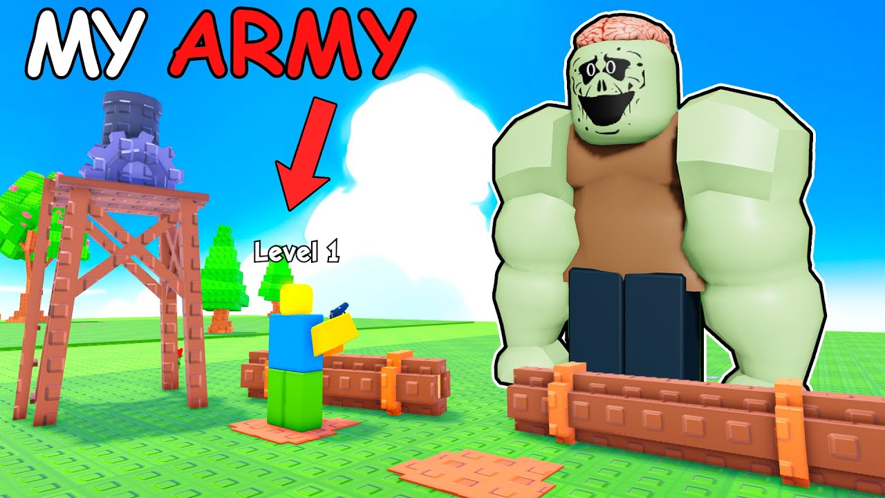 defeat massive BOSSES in Merge Your Army Roblox...
