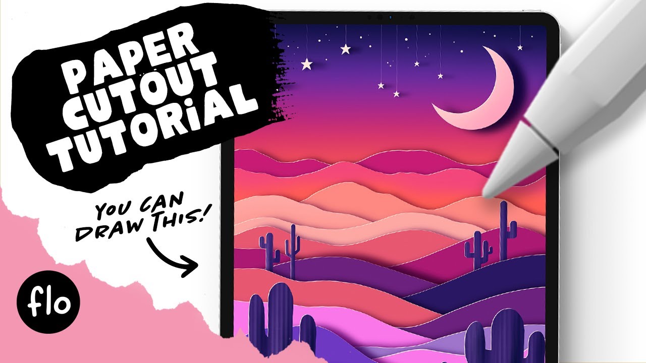 Easy Paper Cutout Effect in Procreate - Beginner Tutorial