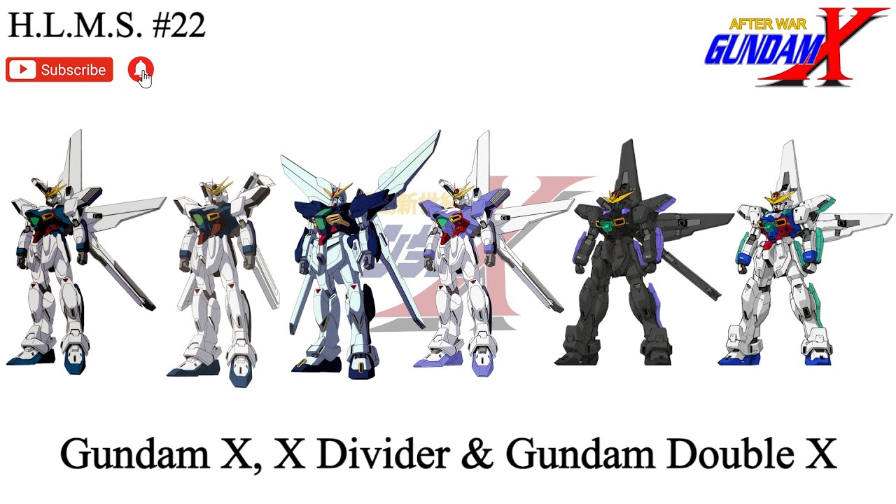 H.L.M.S. - Gundam X, X Divider & Gundam Double X (Is the moon out yet?)