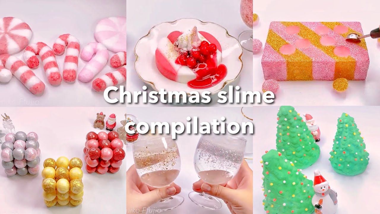 【ASMR】🎄お気に入りクリスマススライムまとめ🎅【音フェチ】Christmas slime compilation