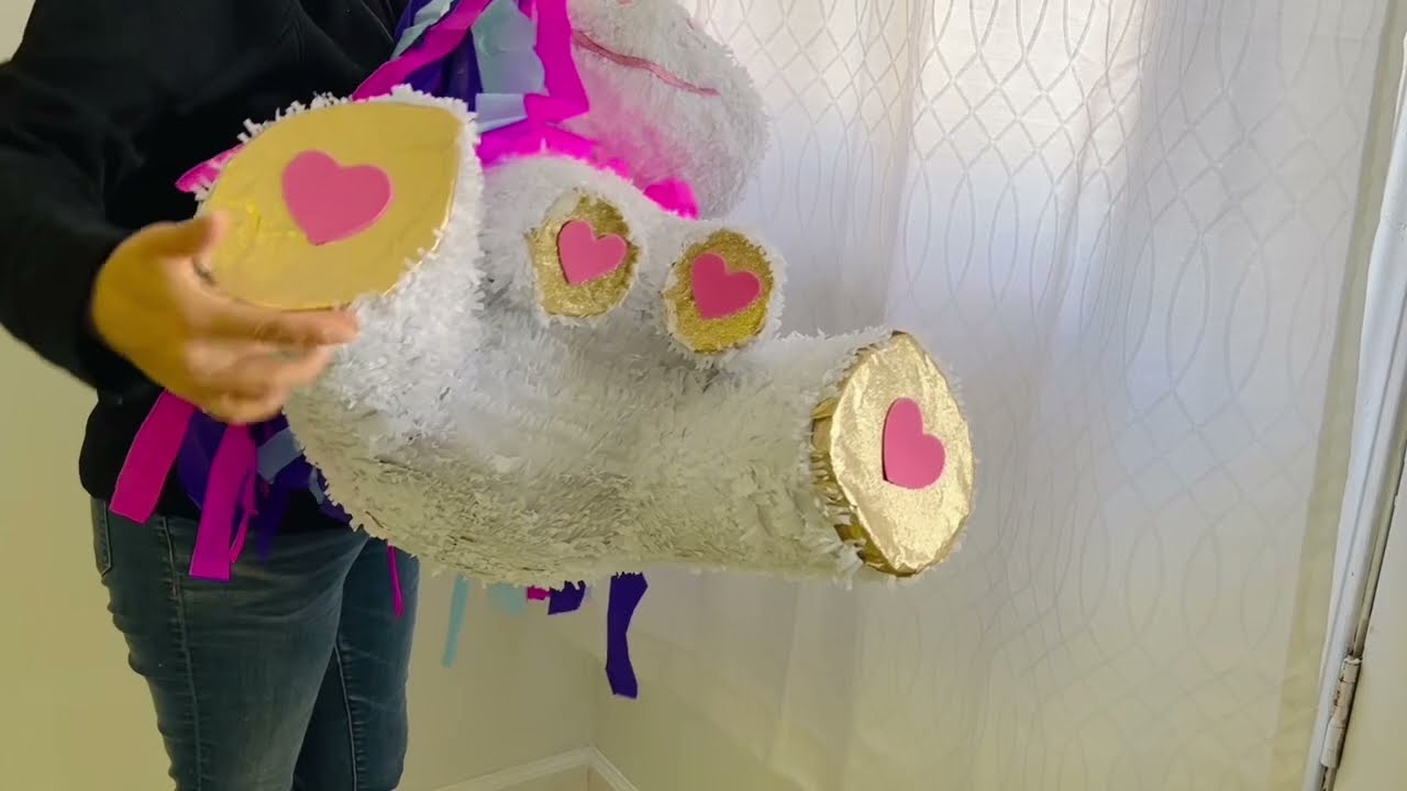 Bella piñata de unicornio sentado!!