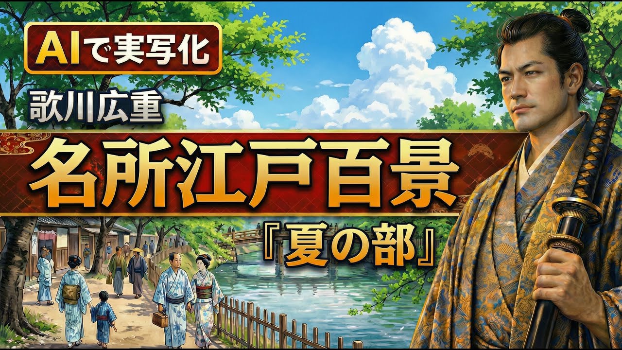 【AIで実写化】歌川広重「名所江戸百景」夏の部