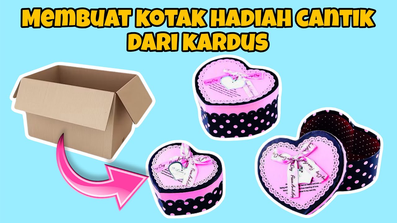 Tutorials membuat tempat serbaguna bentuk love dari sebuah kardus || Ide kreatif dari barang bekas