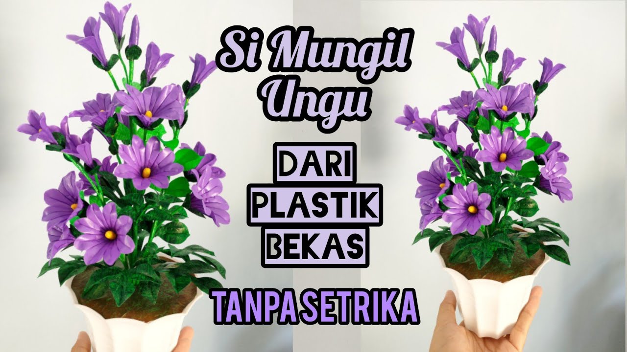 Si Mungil Ungu dari plastik bekas TANPA SETRIKA