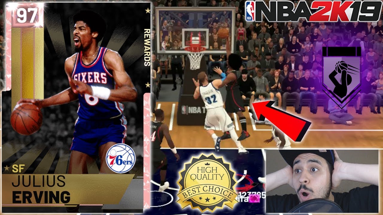 NBA 2K19 PINK DIAMOND JULIUS ERVING GAMEPLAY! BEST MYTEAM UNLIMITED REWARD FOR GOING 12-0