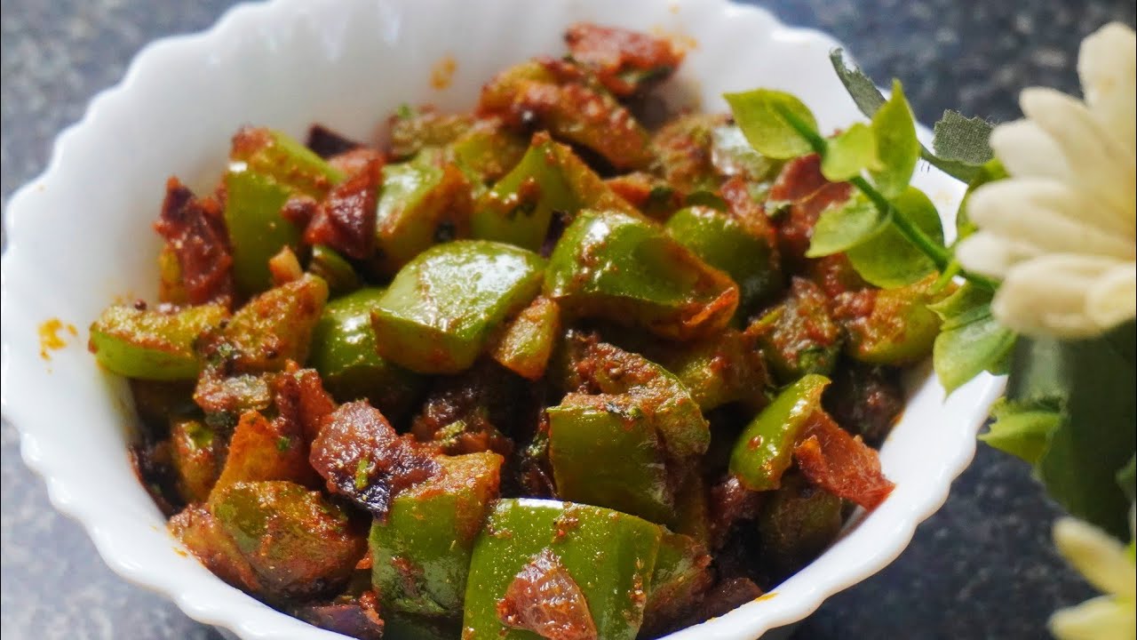 Easy & Tasty Capsicum Fry Recipe | How to Make Capsicum Fry - Side Dish Recipe | Hamsa's Kitchen
