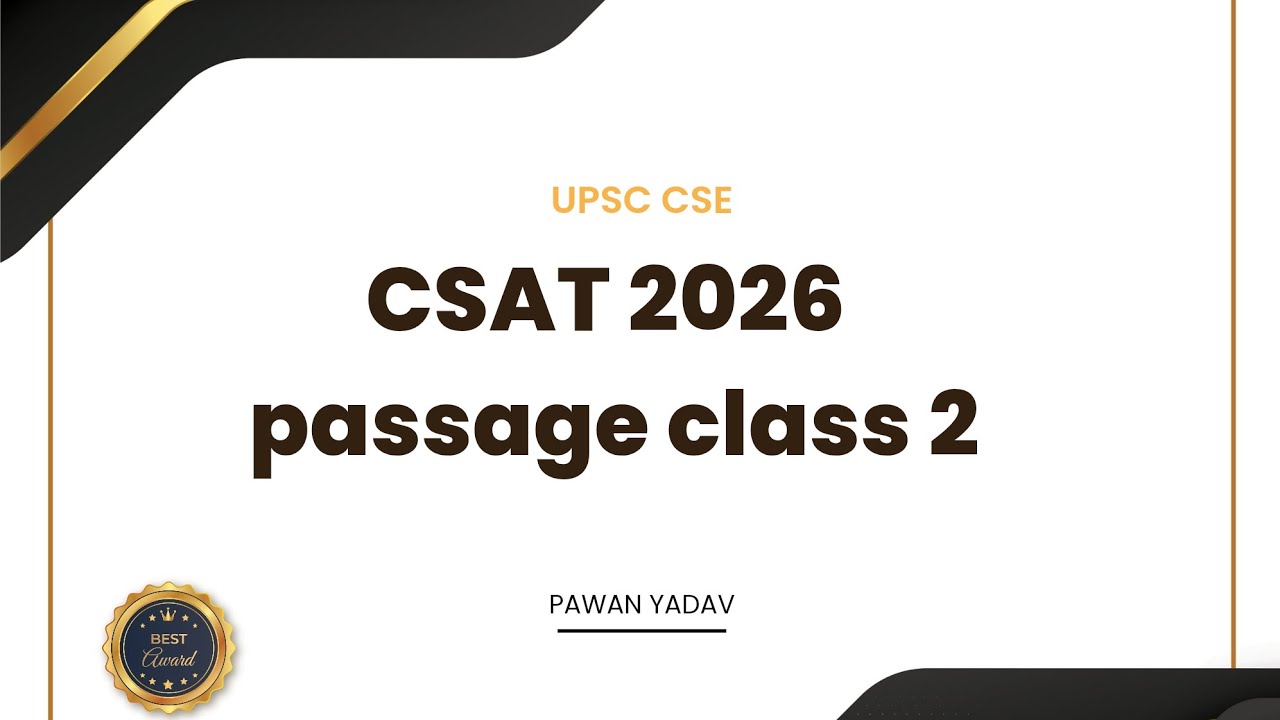 CSAT 2026 Passage class 2