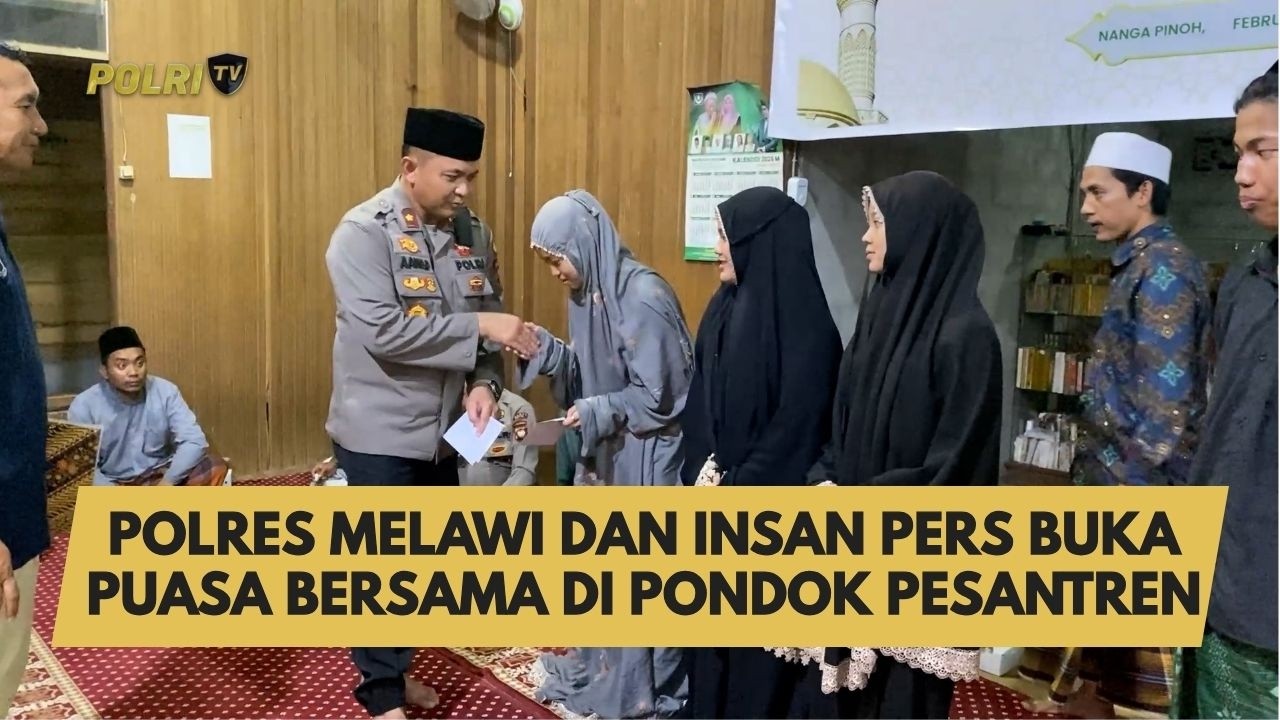 POLRES MELAWI DAN INSAN PERS BUKA PUASA BERSAMA DI PONDOK PESANTREN
