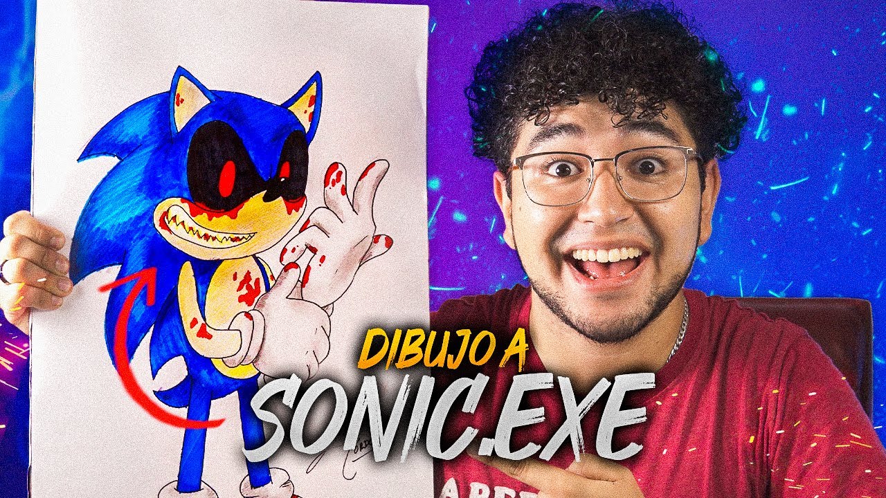 DIBUJANDO A SONIC.EXE 😱🔥 - ZAID CÓRDOVA