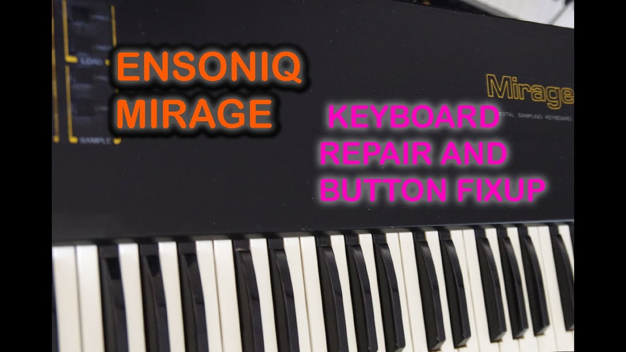 ENSONIQ MIRAGE DSK-8 Sampling Keyboard - keyboard clean, button replacement and GOTEK OLED screen