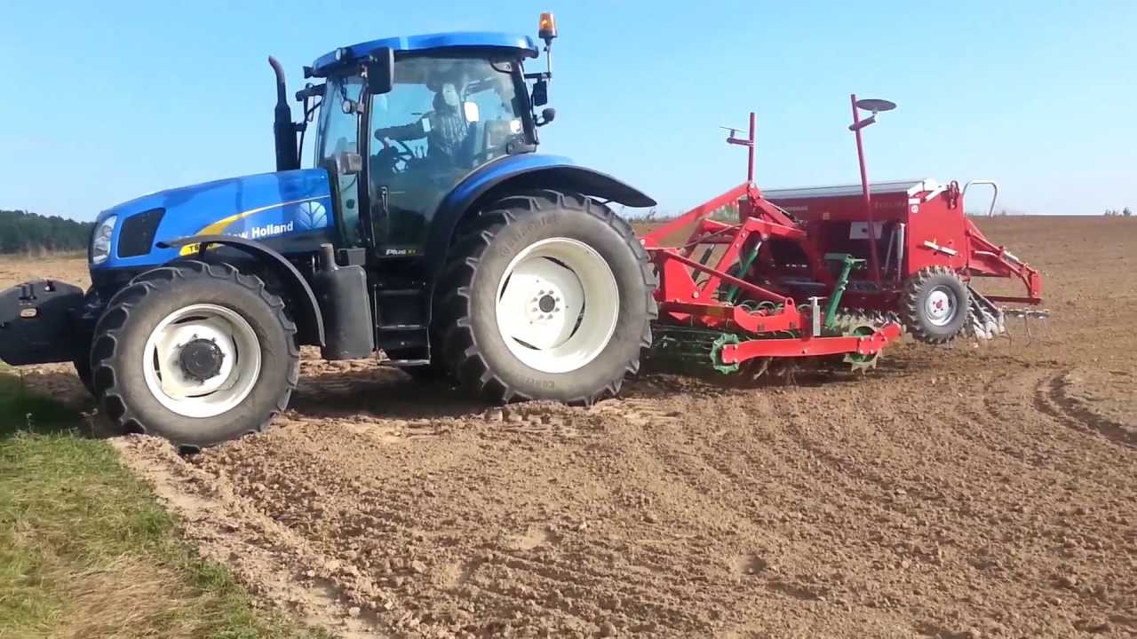 Siew 2014 z New Holland t6050 Plus+Kongskilde Ecoline 300