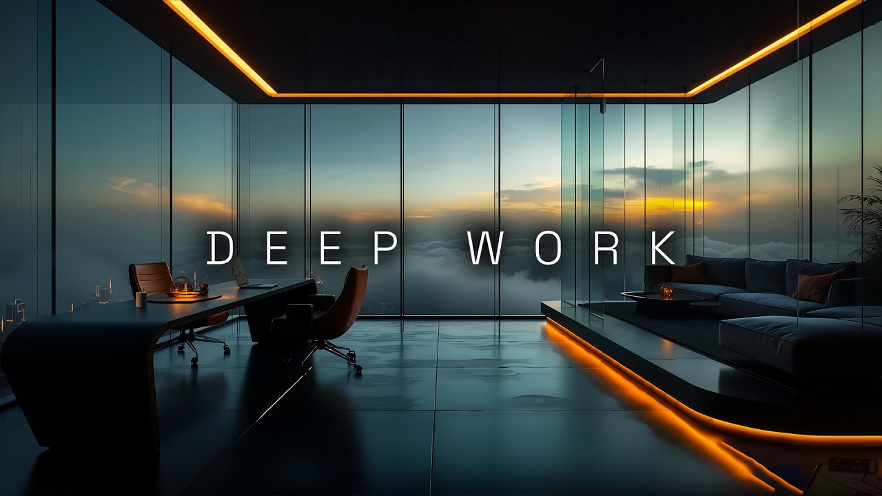 Chillout Deep Work Music ~ Modern Office Above Clouds Focus & Concentration Study Ambient Mix