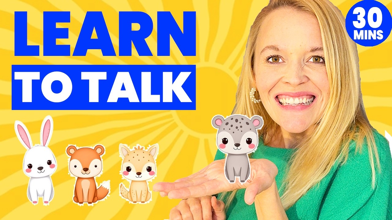 Learn to Talk with Bubbles | Colors, Animals & First Words
