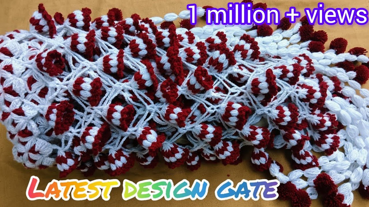 Beautiful and latest toran design | woolenwork #woolentoran #crochetprojects 