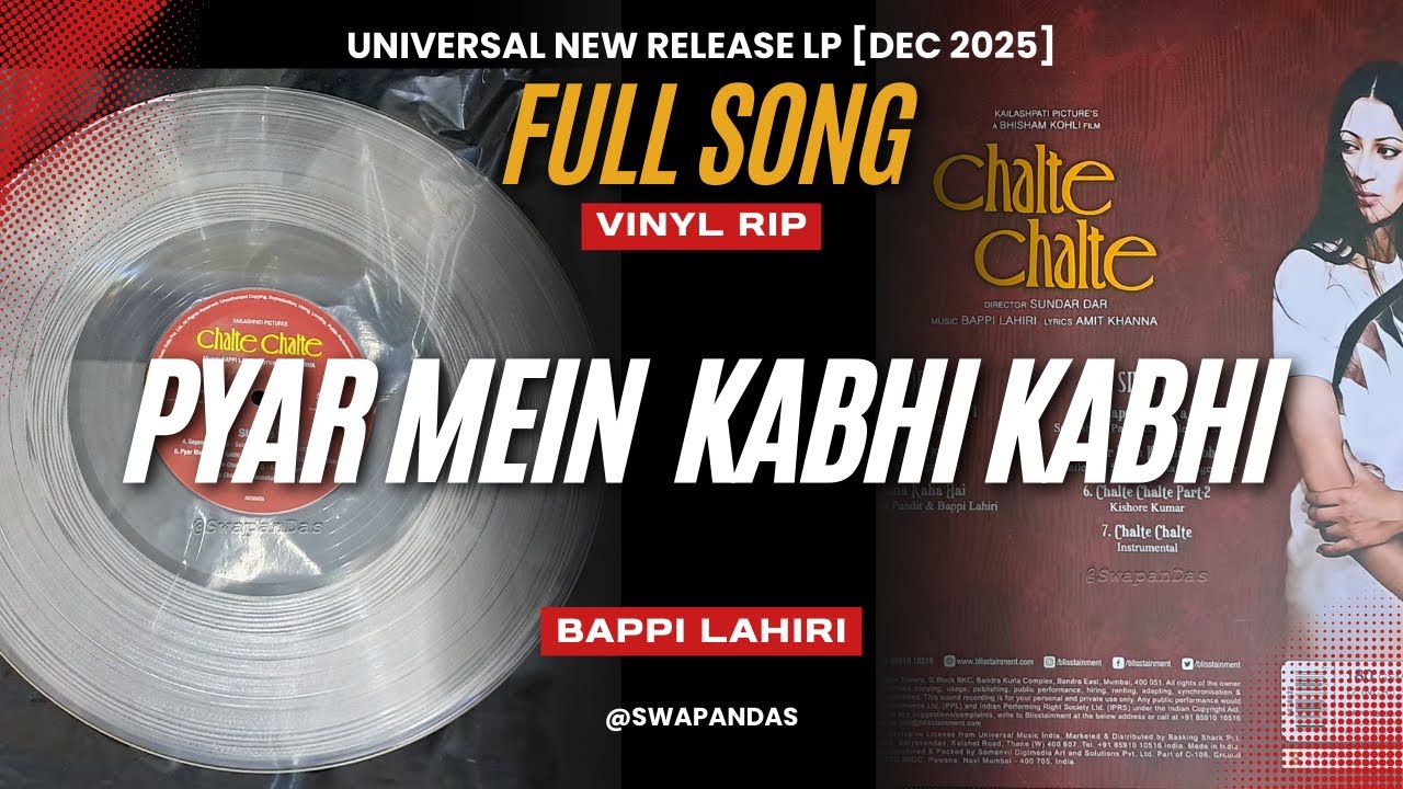 Lata Mangeshkar,Shailendra Singh| Pyar Mein Kabhi Kabhi | Chalte Chalte | Bappi Lahiri |2025 Reissue