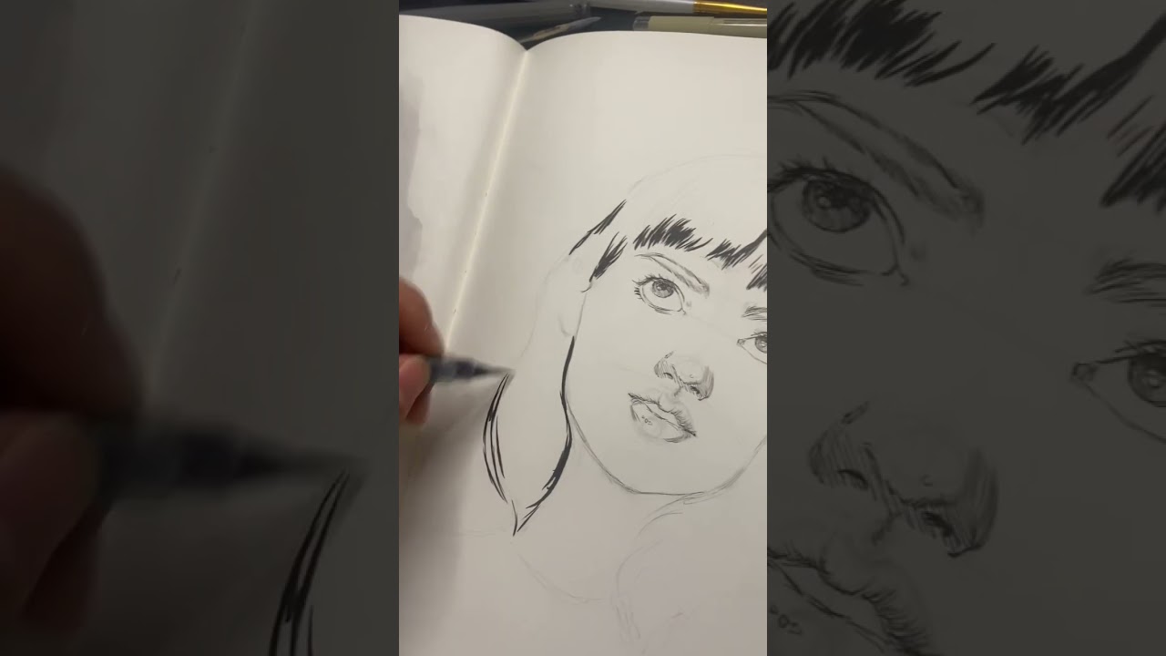 Ink sketch #portrait #practice #sketch #art #ink #artist