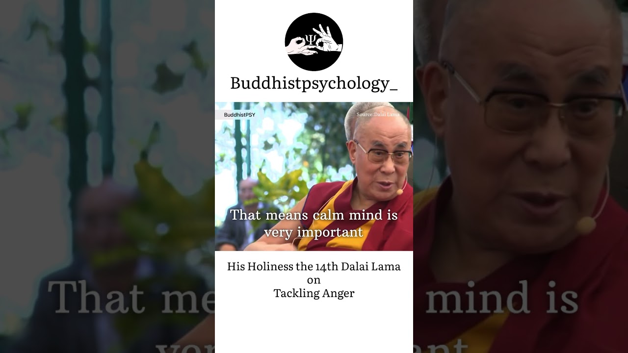 How to tackle anger #buddhistpsychology #dalailama #buddhism #peace #anger #motivation