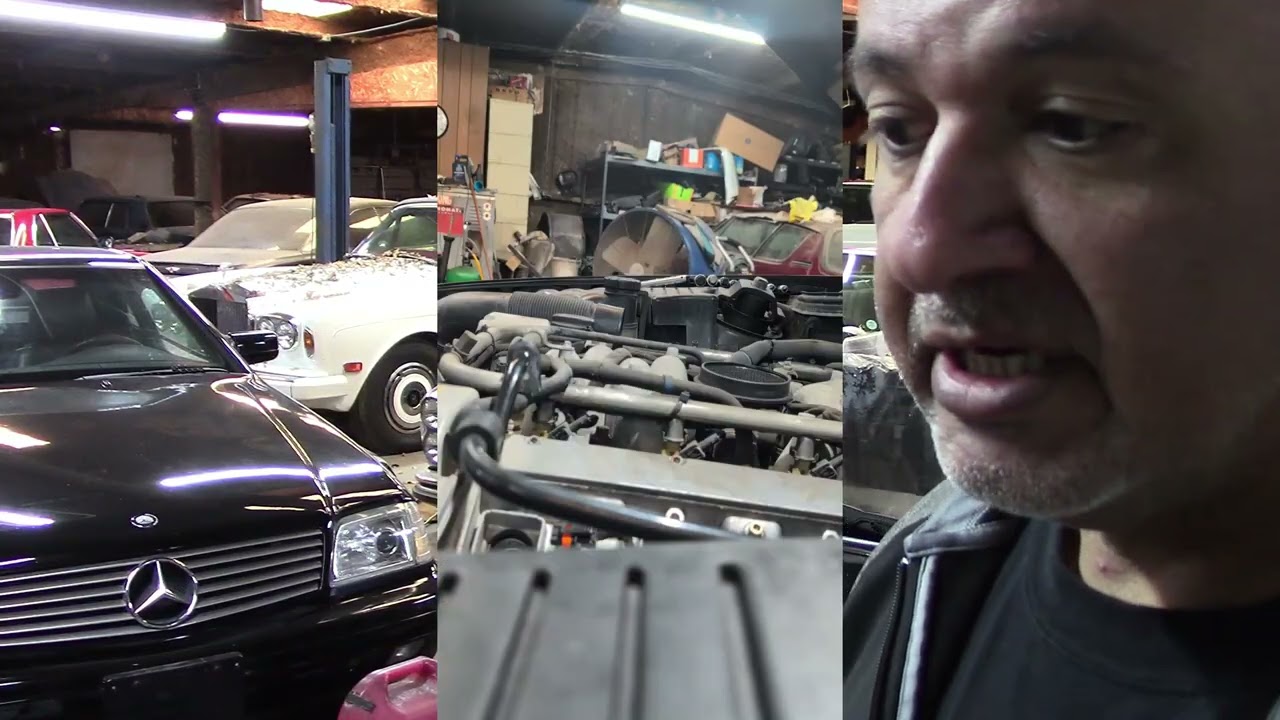 Провал прокладки головки блока цилиндров у Mercedes Benz R129 SL500 1998 года выпуска.