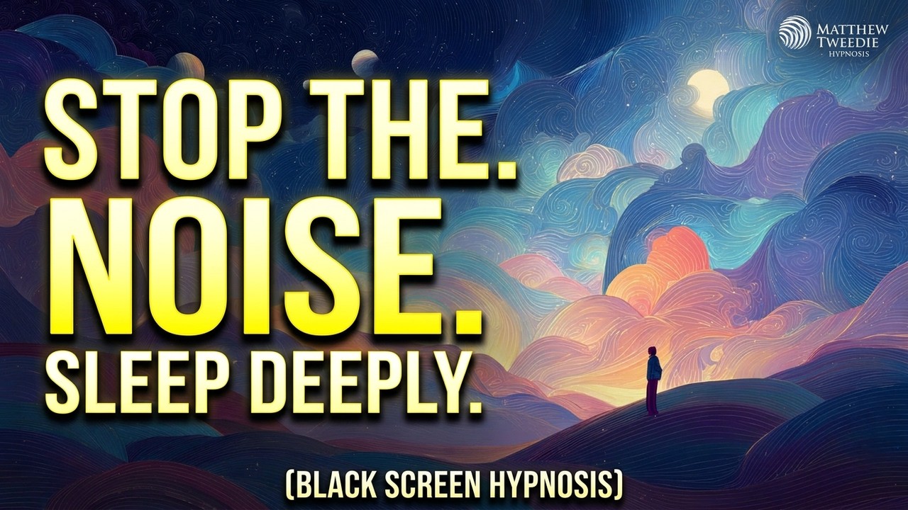 Quiet an Overactive Mind Sleep Hypnosis (Black Screen) | Calm Racing Thoughts and Sleep Deeply