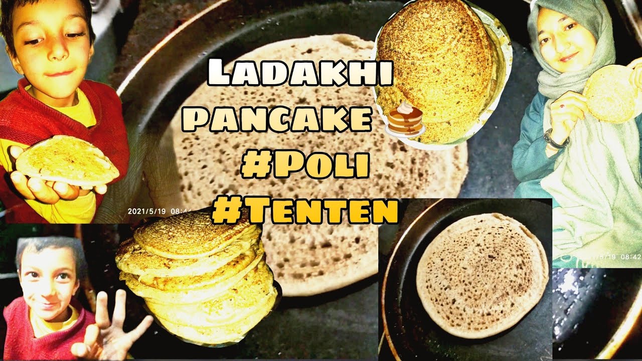 #ladakhifood Ladakhi Pancake 🥞 Poli  TenTen || Traditional Ladakhi food ||How to make poli ||Hakima