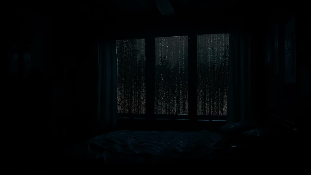 Rain on Window ASMR: Cozy Bedroom Ambience for Sleeping & Studying