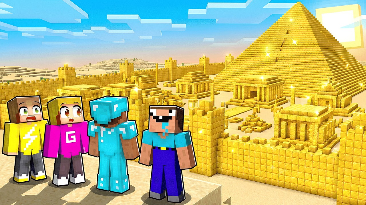 Stad Van Goud Gevonden In Minecraft (Survival)