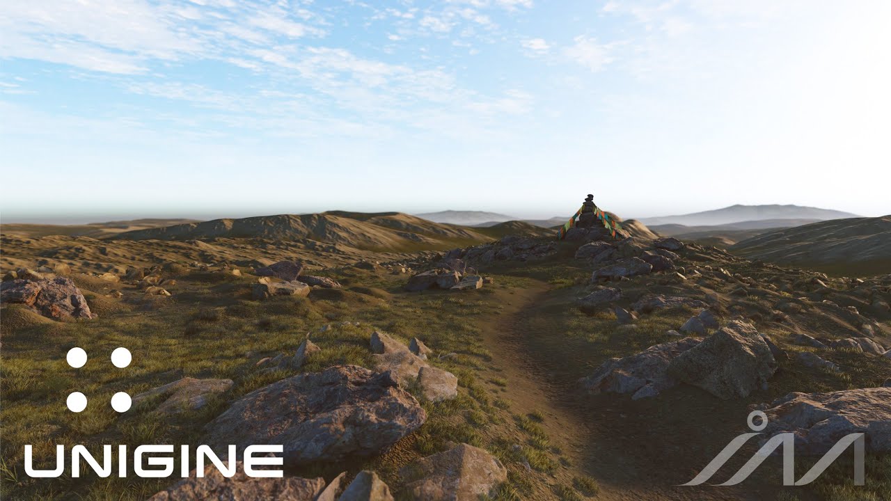 Somewhere in Mongolia (UNIGINE 2.13 3D Landscape Cinematic)