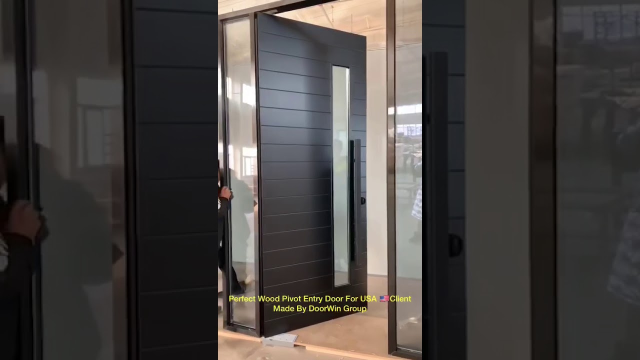 Wow Amazing Solid Wood Pivot Entry Doors For Modern Villa and House